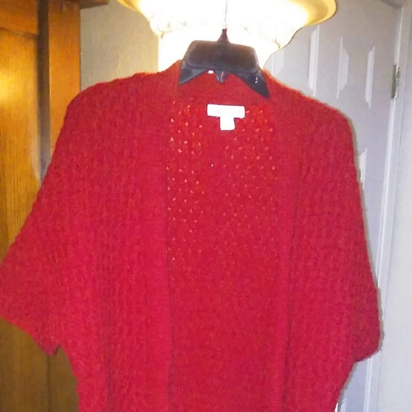 NWT - Coldwater Creek Red Cardigan - Picture 1 of 8